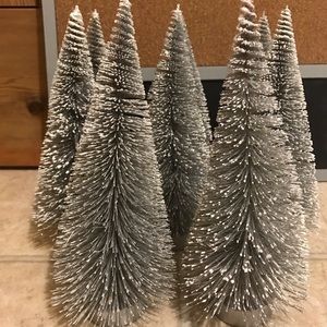 Set of 8  9inch Decorative Bristel Trees